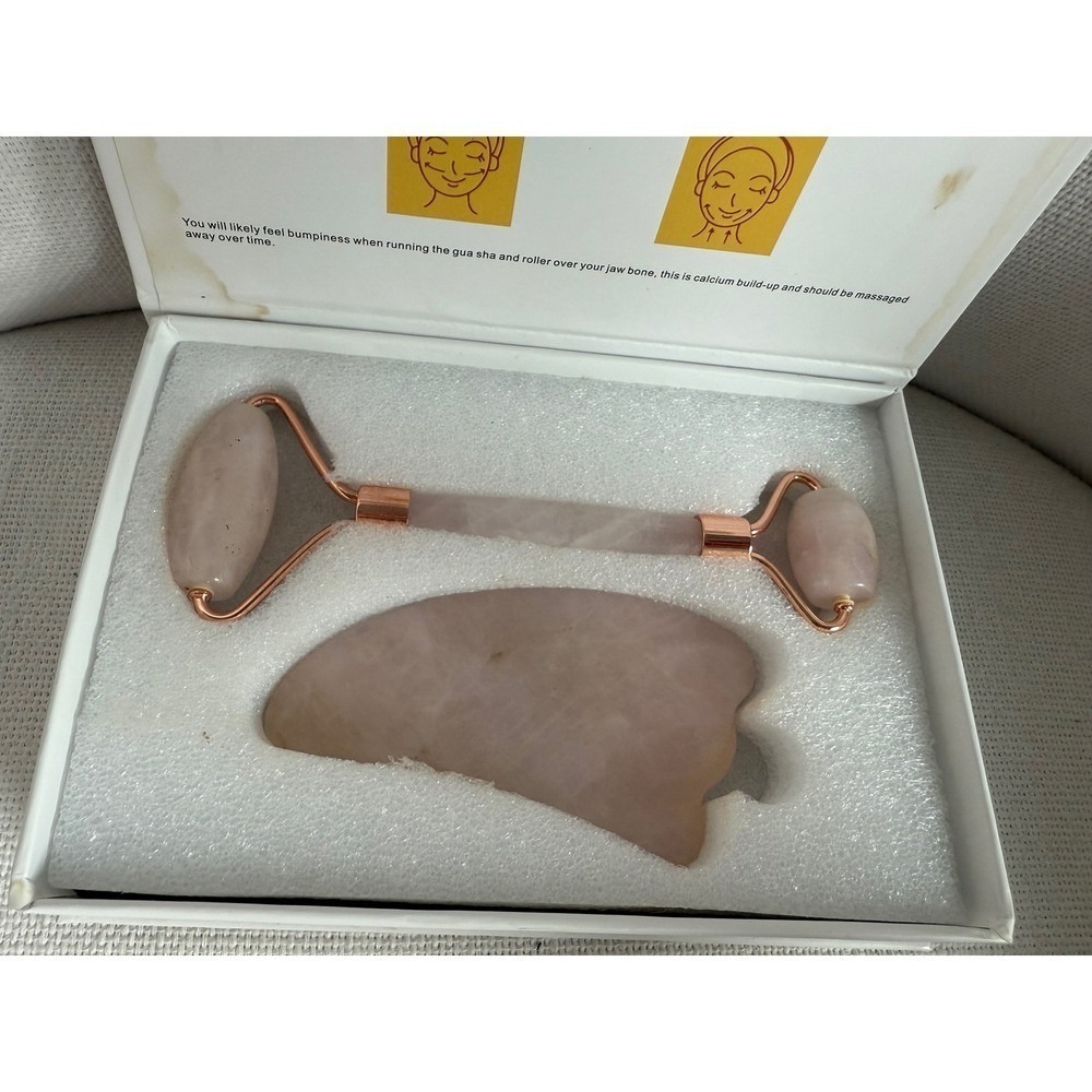 Decinee Jade Roller and Gua Sha Scraping Tool Set for Slimming & Firming